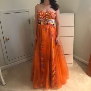Orange formal dress